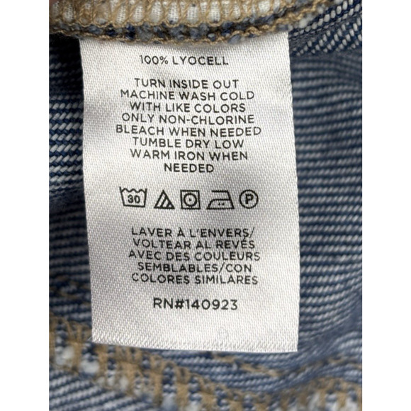 LOFT The Palazzo Denim Pant Women's 10/30 Blue Wide Leg Jean NWT - Picture 11 of 14